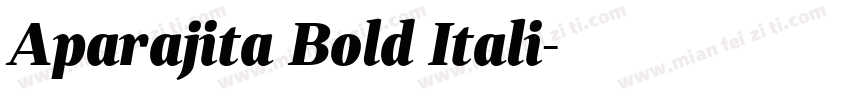 Aparajita Bold Itali字体转换